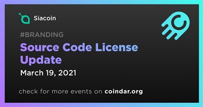 Source Code License Update