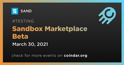 Sandbox Marketplace Beta