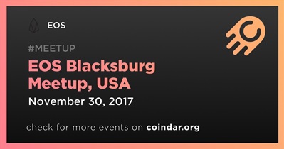 EOS Blacksburg Meetup, USA