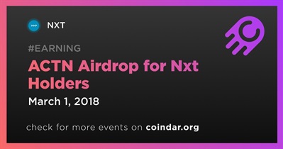 ACTN Airdrop for Nxt Holders