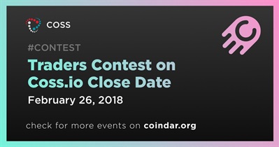Traders Contest on Coss.io Close Date