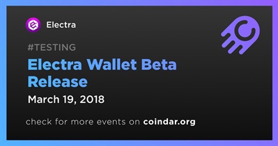 Electra Wallet Beta Release