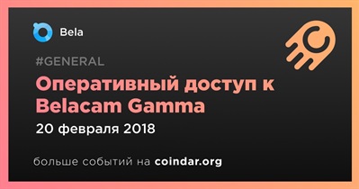 Оперативный доступ к Belacam Gamma