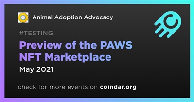 Preview of the PAWS NFT Marketplace