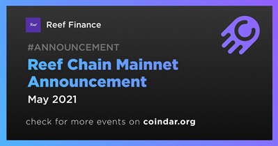 Reef Chain Mainnet Announcement