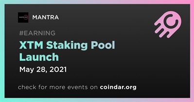XTM Staking Pool Launch
