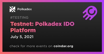 Red de prueba: plataforma Polkadex IDO
