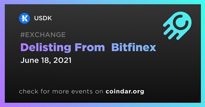Delisting From  Bitfinex