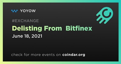 Delisting From  Bitfinex