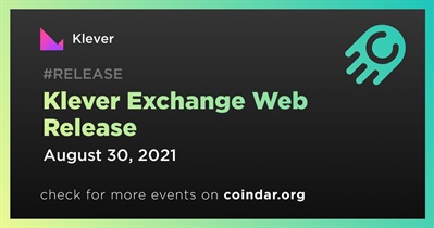 Lançamento da Web do Klever Exchange