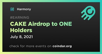 CAKE Airdrop to ONE Holders