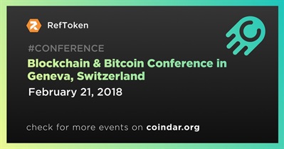 Blockchain &amp; Bitcoin Conference em Genebra, Suíça