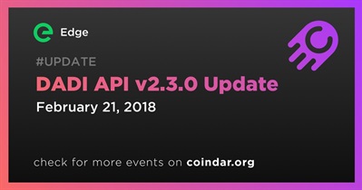 DADI API v2.3.0 Update