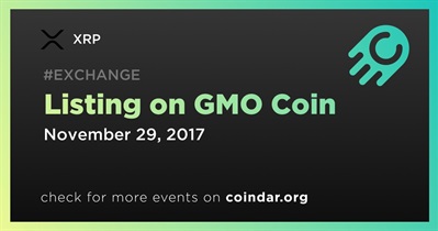 Listing on GMO Coin