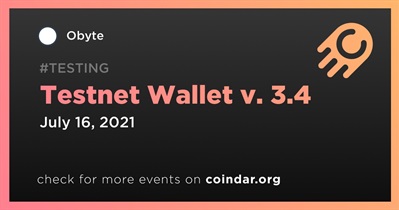 Testnet Wallet v. 3.4