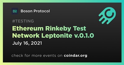 Mạng thử nghiệm Ethereum Rinkeby Leptonite v.0.1.0