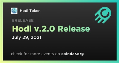 Hodl v.2.0 Release