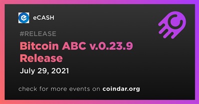 Lançamento Bitcoin ABC v.0.23.9