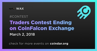 Concurso de traders terminando na CoinFalcon Exchange