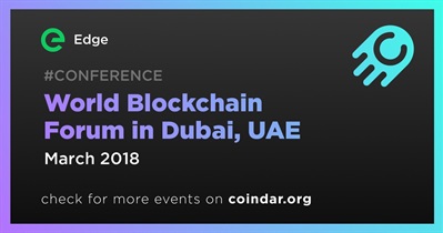 World Blockchain Forum sa Dubai, UAE