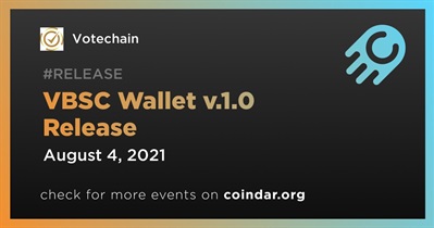 VBSC Wallet v.1.0 Release