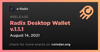 Radix Desktop Wallet v.1.1.1