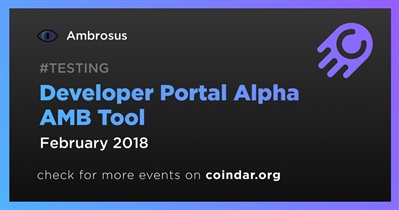 Developer Portal Alpha AMB Tool