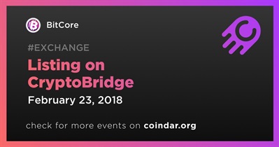 CryptoBridge पर लिस्टिंग