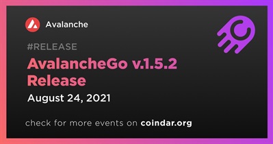 Versão AvalancheGo v.1.5.2