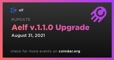 Aelf v.1.1.0 Upgrade