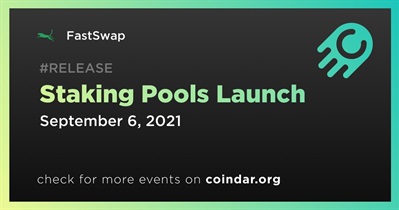 Staking Pools Launch