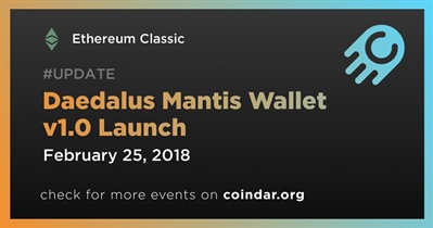 Daedalus Mantis 钱包 v1.0 发布