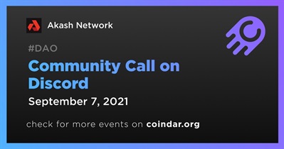 Community Call on  Discord