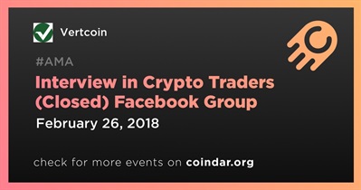 Interview in Crypto Traders (Closed) Facebook Group