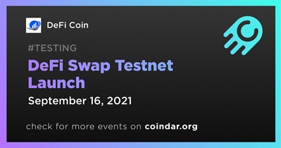 DeFi Swap Testnet Launch