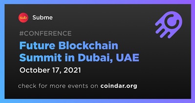 दुबई, संयुक्त अरब अमीरात में भविष्य ब्लॉकचैन शिखर सम्मेलन