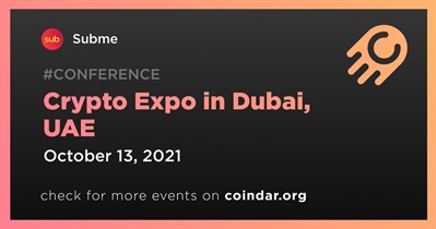 Crypto Expo em Dubai, Emirados Árabes Unidos