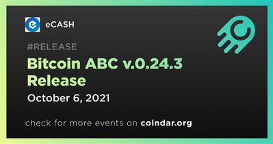 Lançamento Bitcoin ABC v.0.24.3