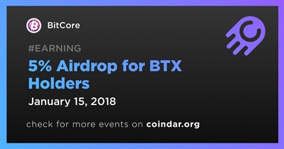 5% Airdrop for BTX Holders