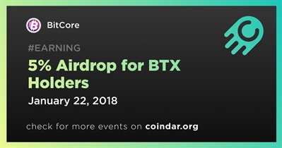 5% Airdrop for BTX Holders