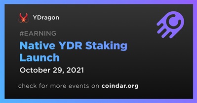 Native YDR Staking Launch