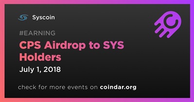 CPS Airdrop to SYS Holders
