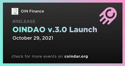 OINDAO v.3.0 Launch
