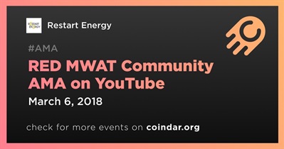 RED MWAT Community AMA sa YouTube