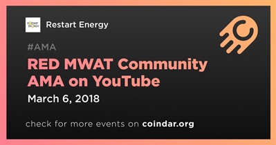 RED MWAT Community AMA no YouTube