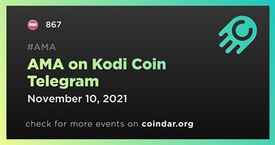 Kodi Coin Telegram의 AMA