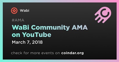 WaBi Community AMA on YouTube