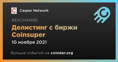 Делистинг с биржи Coinsuper