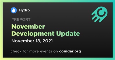 November Development Update