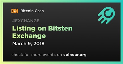 Bitsten Exchange पर लिस्टिंग
